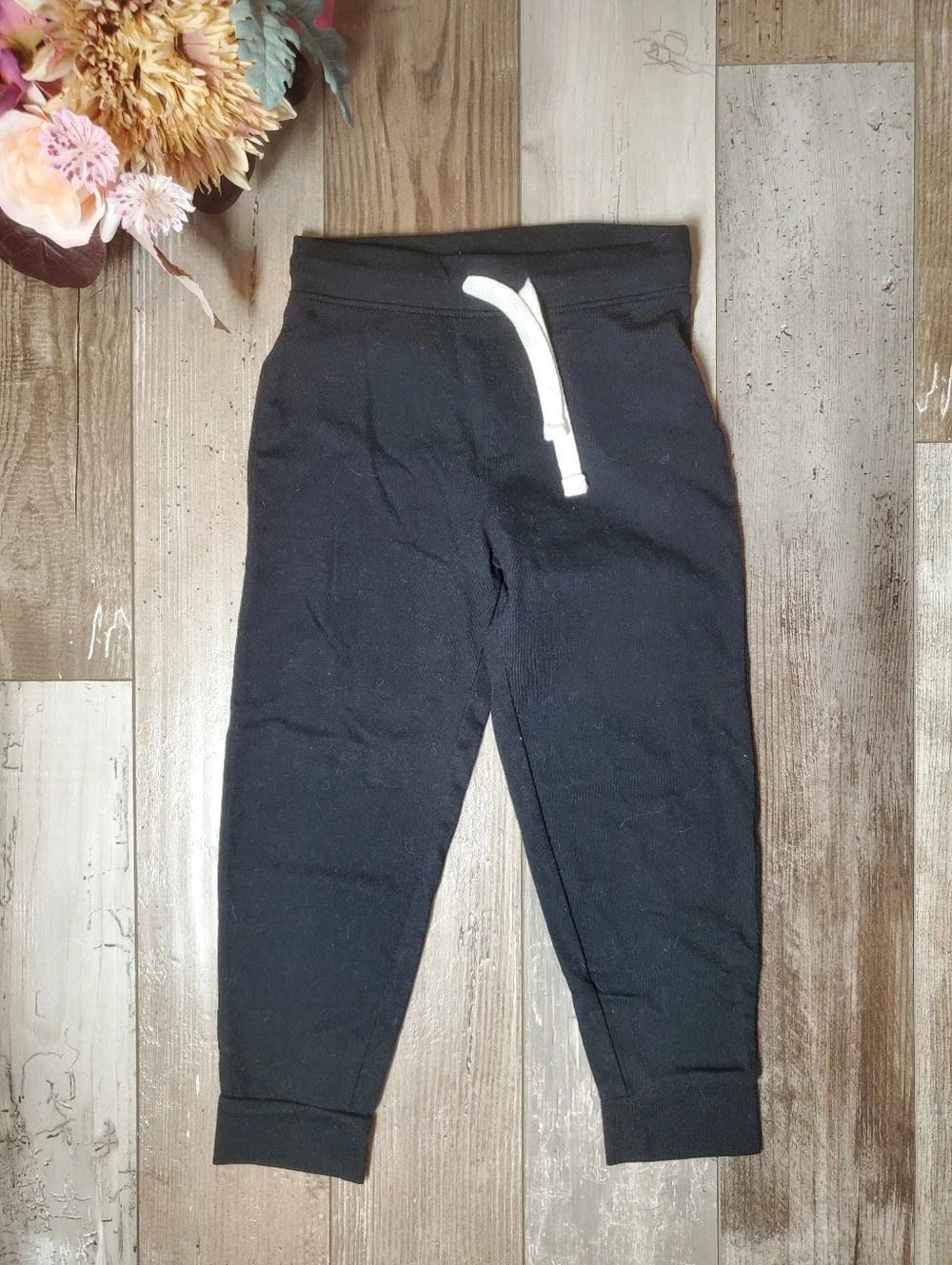 Old Navy Black Lightweight Joggers Size 4T Boy Functional Drawstring NWOT